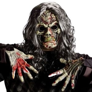 Halloween Zombie Mask & Gloves Set