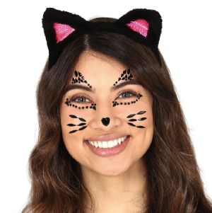 Self Adhesive Halloween Cat Design Face Gems
