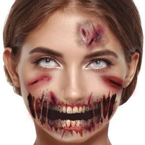 Halloween Face Wounds Tattoo Set