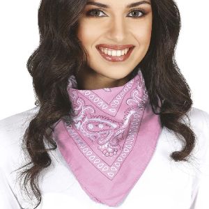 Cowboy or Cowgirl Bandana Neckerchief in Pink