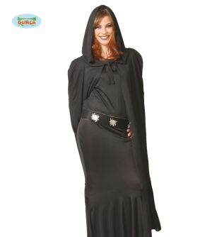 Adult Long Black Hooded Cape