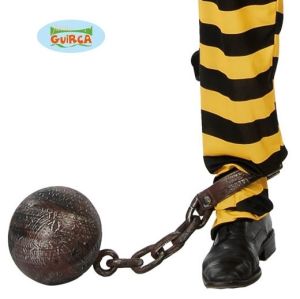 Aged Look Chunky Look Ball & Chain with Mock Shackle