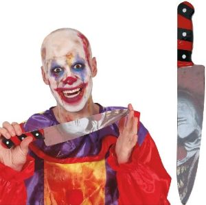 Halloween Fake Kitchen Knife with Clown Print