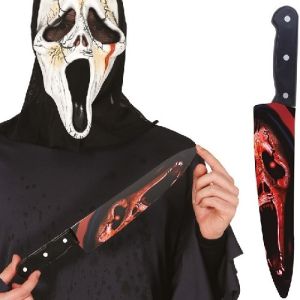 Halloween Fake Kitchen Knife with Killer Ghost Print