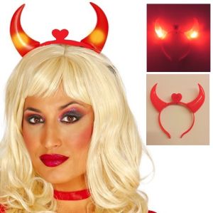 Halloween Devil Light Up Horns on Headband