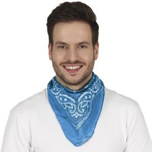 Adult Pale Blue Cowboy Bandana Neckerchief