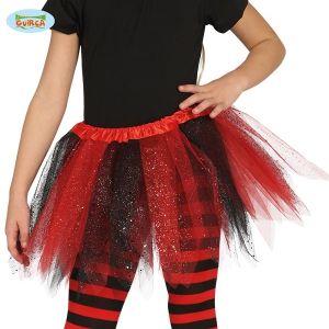 Childs Girls Tutu Black/Red