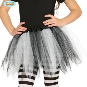 Childs Fancy Dress Tutu in Black/White 