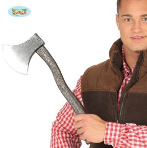 Plastic Axe with wood effect handle