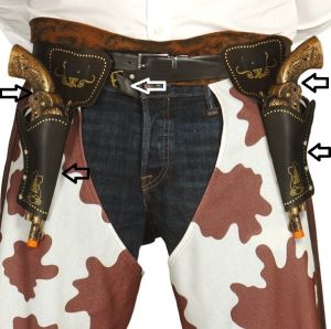 Double Gun & Holster Set with Belt