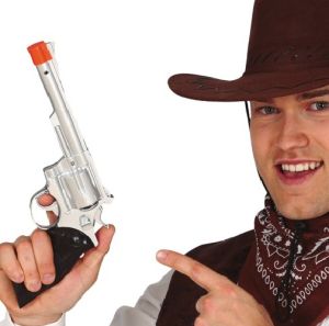 Toy Cowboy Gun - Silver