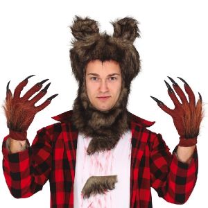 werewolf gloves with fur trim