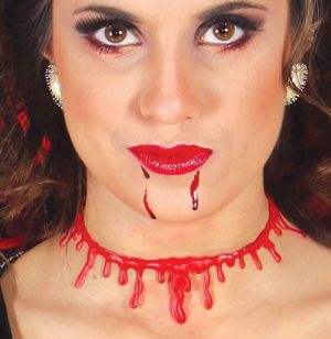 Halloween Cut Throat Scar Necklace