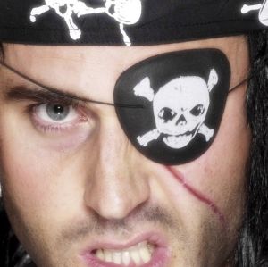 Pirate Eye Patch with Skull & Crossbones