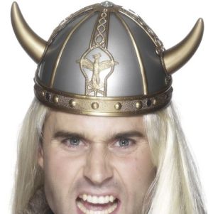 Viking Fancy Dress Helmet with Smaller Horns