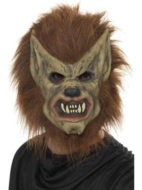 Halloween Fancy Dress - Werewolf Mask - brown