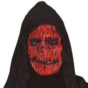 Adult Halloween Fancy Dress Pumpkin Mask & Hood