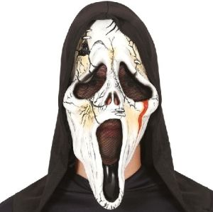 Latex Zombie Killer Ghost Mask with Hood