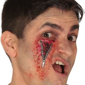 Zip face scar prosthetic