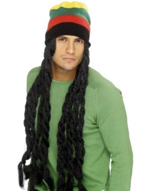 Rasta Hat with Dreadlocks