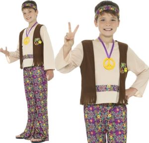 Childrens Boys 60s Hippy Fancy Dress Costume