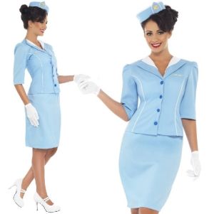 Ladies Air Hostess Cabin Crew Fancy Dress Costume