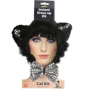 Instant Fancy Dress Sequinned Cat Set 
