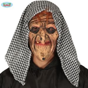 Latex Witch Mask with Hood