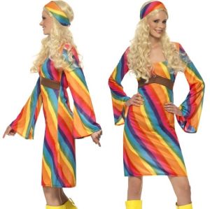 1960s Rainbow Hippy Costume