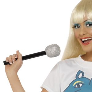 Fancy Dress Microphone - Glitter/Black