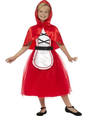 Girls Deluxe Red Riding Hood Fancy Dress Costume 