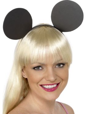 Mouse Fancy Dress Ears - On Alice Band