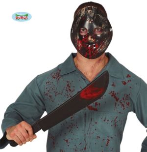 Halloween Mask Jason Hockey Mask & Machete