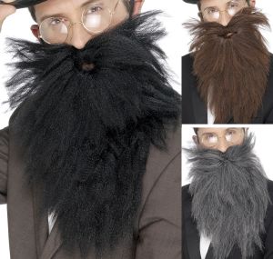 Fancy Dress Beard - Black, Brown or Grey