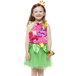 Childrens Hawaiian Hula Girls Fancy Dress Costume