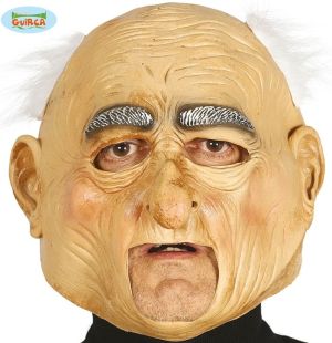 Latex Elder Old Man Head Mask