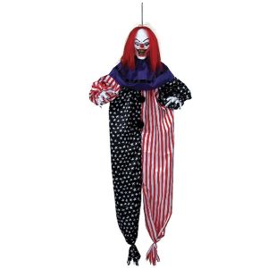 Halloween Animatronic USA Clown Decoration 120cm