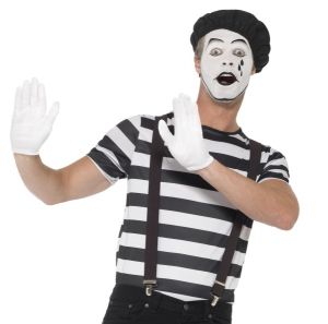 Mens Gentleman Mime Costume Set