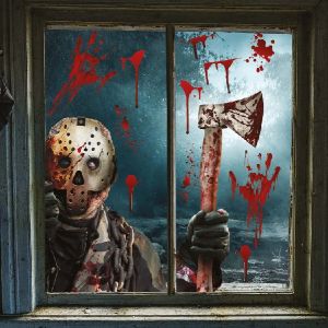 Halloween Horror Killer Window Decoration