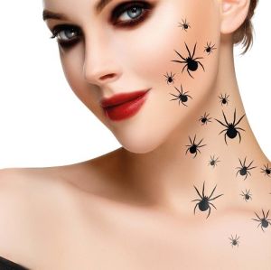 Halloween 16 Crawling Spiders Tattoo Set 