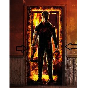 Halloween Murderer Door Curtain Decoration