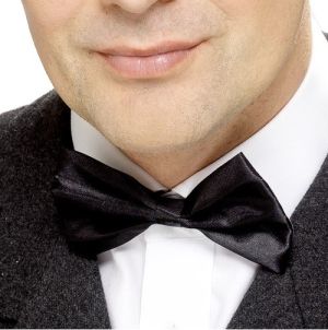 Satin Bow Tie - Black