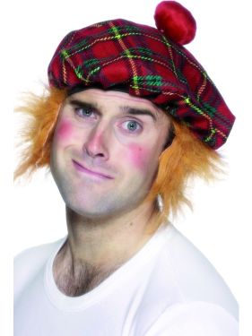 Tam 'O' Shanter Fancy Dress Scottish Jock Hat & Hair