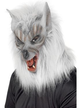 Halloween Werewolf Mask - Silver Grey