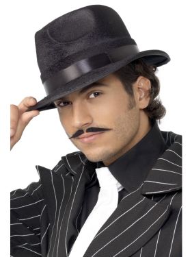 Gangster Indestructible Fedora Hat - Black