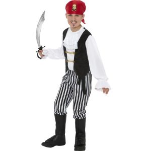 Childrens Fancy Dress - Pirate Boy Costume - S, M or L