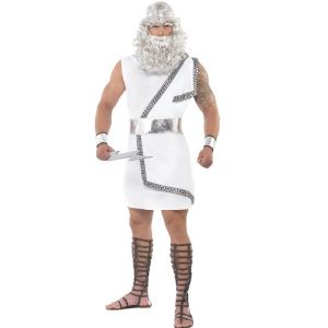 Mens Greek God Zeus Fancy Dress Costume 