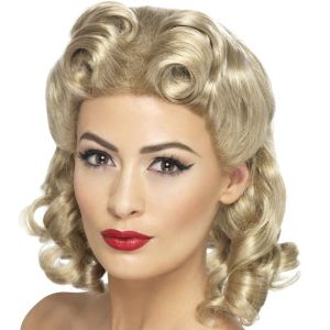 Ladies 40s Sweetheart Wig - Blonde