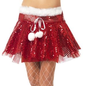 Christmas Fancy Dress Sequin Tutu - Red/White