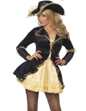 Ladies Sexy Fever Pirate Swashbuckler Costume - S, M & L